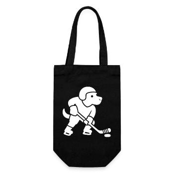 Cool Labrador Joueur De Hockey Minimaliste - Sac à bouteille - noir - Devant