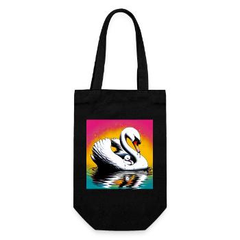 cygne - Sac à bouteille - noir - Devant
