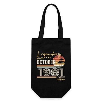 Cadeau Octobre 1981 - Génial Depuis Octobre 1981 - Sac à bouteille - noir - Devant