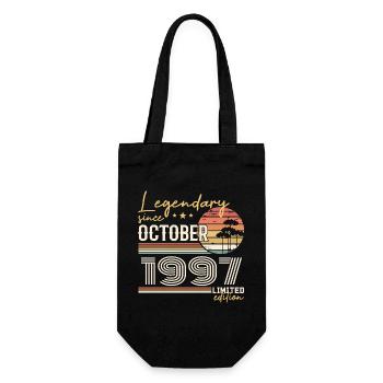 October 1997 Gift - Awesome Since October 1997 - Gift Bag for Bottles - black - Front