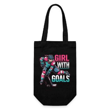Fille Avec Des Buts Hockey Femme - Sac à bouteille - noir - Devant