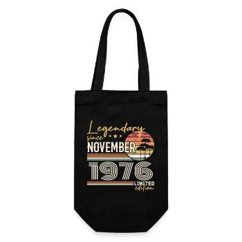Vintage November 1976 RetroNovember 1976 - Gift Bag for Bottles - black - Front