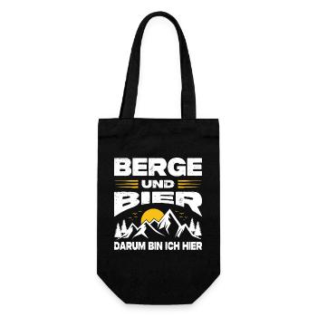Hiking Sayings Hiker Hiking Outfits - Gift Bag for Bottles - black - Front