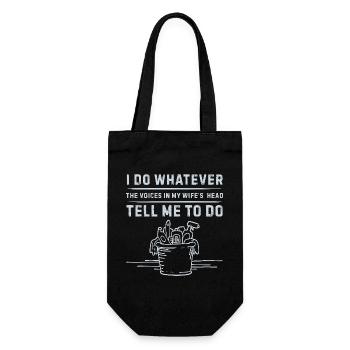 I_do_Anything_for_Wife_12 - Gift Bag for Bottles - black - Front