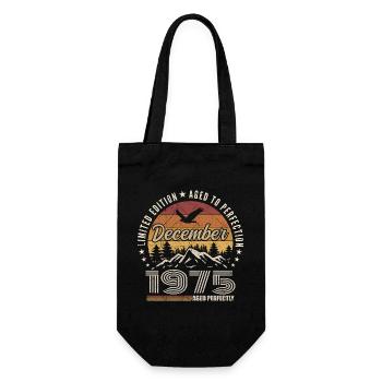 December 1975 Original Edition December Gift - Gift Bag for Bottles - black - Front