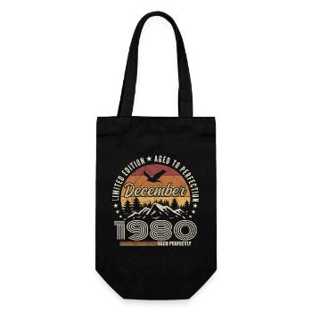 December 1980 Original Edition December Gift - Gift Bag for Bottles - black - Front