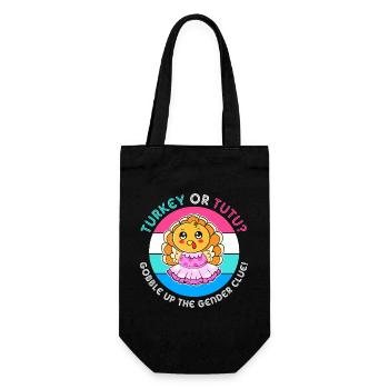 Thanksgiving Gender Reveal Mom-to-be - Gift Bag for Bottles - black - Front