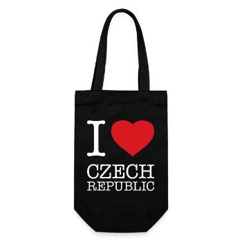 I love Czech Republic Tschechien - Gift Bag for Bottles - black - Front