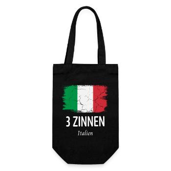 3 Zinnen - Geschenkbeutel für Flaschen - Schwarz - Vorne