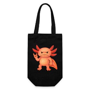 Crimson Ember Axolotl  - Gift Bag for Bottles - black - Front