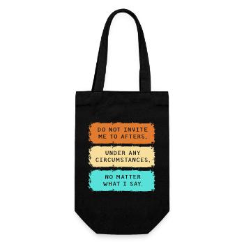 Do Not Invite Me To Afters Rave Party Festival - Geschenkbeutel für Flaschen - Schwarz - Vorne
