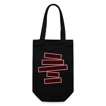 Don't Believe Everything You Think Saying Wisdom - Gift Bag for Bottles - black - Front