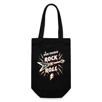 Hochspannungs-Rock'n'Roll-Gitarre - Geschenkbeutel für Flaschen - Schwarz - Vorne