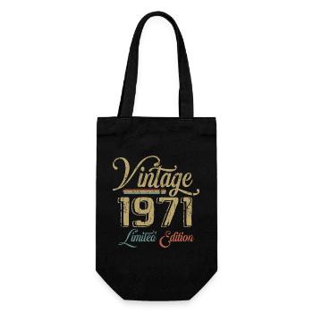 Vintage 1971 Limited Edition Birth Vintage 1971 - Gift Bag for Bottles - black - Front
