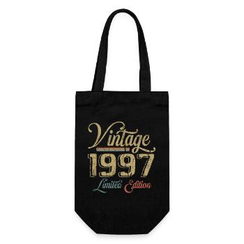 Vintage 1997 Limited Edition Geburtsjahrgang 1997 - Geschenkbeutel für Flaschen - Schwarz - Vorne