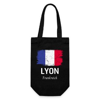 Lyon - Geschenkbeutel für Flaschen - Schwarz - Vorne