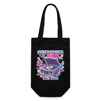 Cyber Tunes 1992 – Conception de lecteur CD rétro - Sac à bouteille - noir - Devant