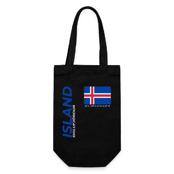 Siglufjördur  - Geschenkbeutel für Flaschen - Schwarz - Vorne
