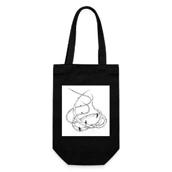 Multi-layered looping paths - Gift Bag for Bottles - black - Front