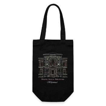 Wolfenbüttel, library hand-drawn - Gift Bag for Bottles - black - Front