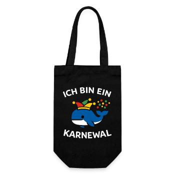 Karnewal Jecke Karneval Lustig Wortspiel Geschenk - Geschenkbeutel für Flaschen - Schwarz - Vorne
