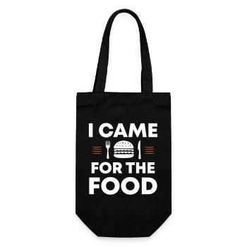 I came for the food | Came for the food - Gift Bag for Bottles - black - Front