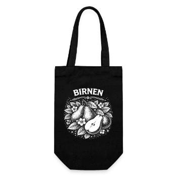 Illustration de fruits vintage en couronne de poires - Sac à bouteille - noir - Devant