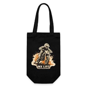 Motocross MX Life Shirt – Offroad Dirt Bike - Gift Bag for Bottles - black - Front
