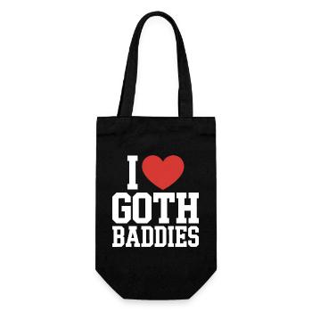 Ich liebe Goth-Bösewichte - Geschenkbeutel für Flaschen - Schwarz - Vorne