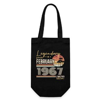 Février 1967 anniversaire 1967 légendes Février - Sac à bouteille - noir - Devant