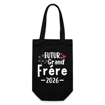 Child Future Big Brother 2026 – Ankündigung - Geschenkbeutel für Flaschen - Schwarz - Vorne