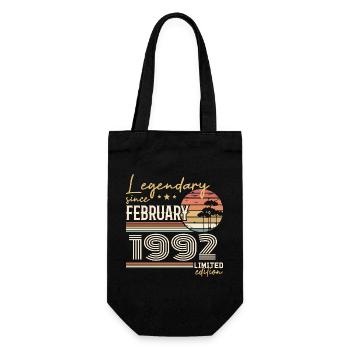 February 1992 Anniversary 1992 Legends February - Gift Bag for Bottles - black - Front