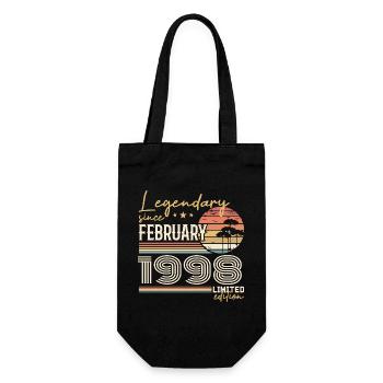 February 1998 Anniversary 1998 Legends February - Gift Bag for Bottles - black - Front