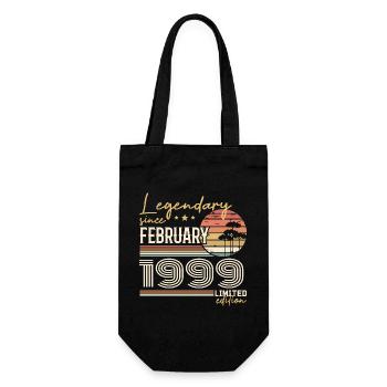 Février 1999 anniversaire 1999 légendes Février - Sac à bouteille - noir - Devant