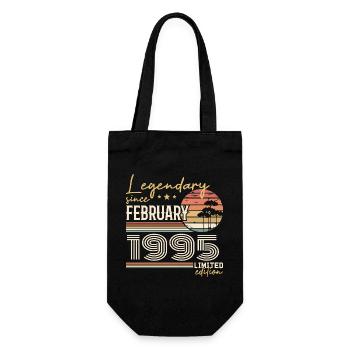 Février 1995 anniversaire 1995 légendes Février - Sac à bouteille - noir - Devant