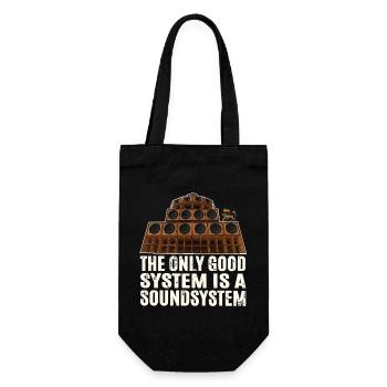Soundsystem Reggae - Geschenkbeutel für Flaschen - Schwarz - Vorne
