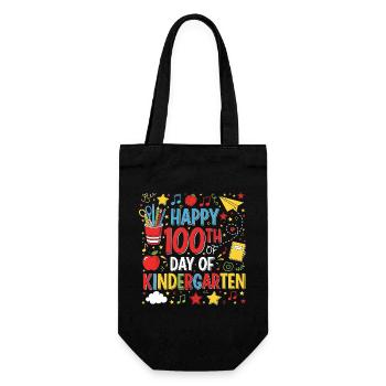 100 jours de maternelle Joyeux 100e jour d’école - Sac à bouteille - noir - Devant