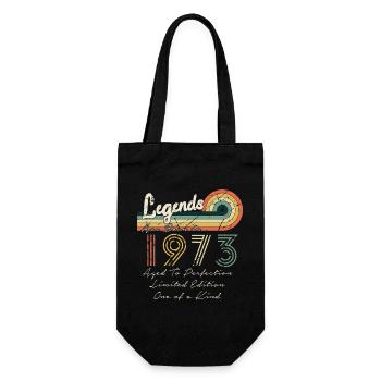 1973 The Legends Were Born in 1973 | vintage!! - Gift Bag for Bottles - black - Front