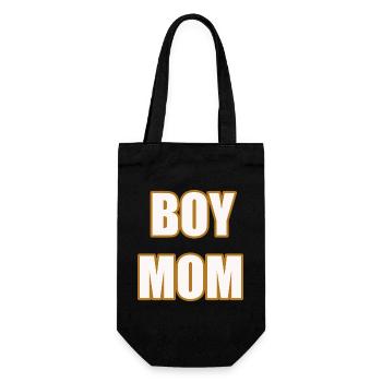 Boy Mom Proud Mother of Sons Statement Shirt - Gift Bag for Bottles - black - Front