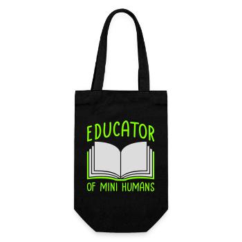 Educator Of Little Humans Teacher Funny Kids - Gift Bag for Bottles - black - Front