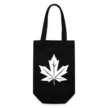 Maple Leaf Leaves Gift Nature Lover - Gift Bag for Bottles - black - Front