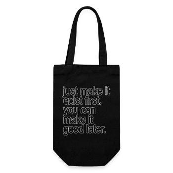 just make it exist first. you can make it good... - Gift Bag for Bottles - black - Front