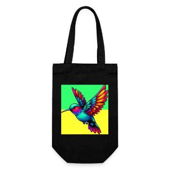 Kolibri - Geschenkbeutel für Flaschen - Schwarz - Vorne