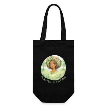 Une femme enracinée dans la Nature - Sac à bouteille - noir - Devant