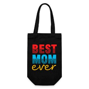 momBest Mom Ever Gift Shirt - Gift Bag for Bottles - black - Front