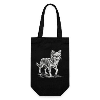 Chihuahua Sketch – Minimalist Design - Gift Bag for Bottles - black - Front