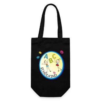 ABC Schulkind  - Geschenkbeutel für Flaschen - Schwarz - Vorne