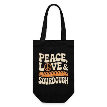 Paix, Amour, Levain - Sac à bouteille - noir - Devant