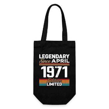Cadeau Anniversaire Avril 1971 Rétro Avril 1971 - Sac à bouteille - noir - Devant