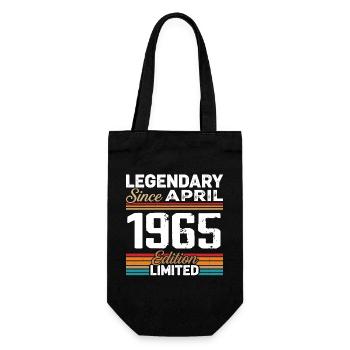 April 1965 Retro April 1965 Birthday Gift - Gift Bag for Bottles - black - Front